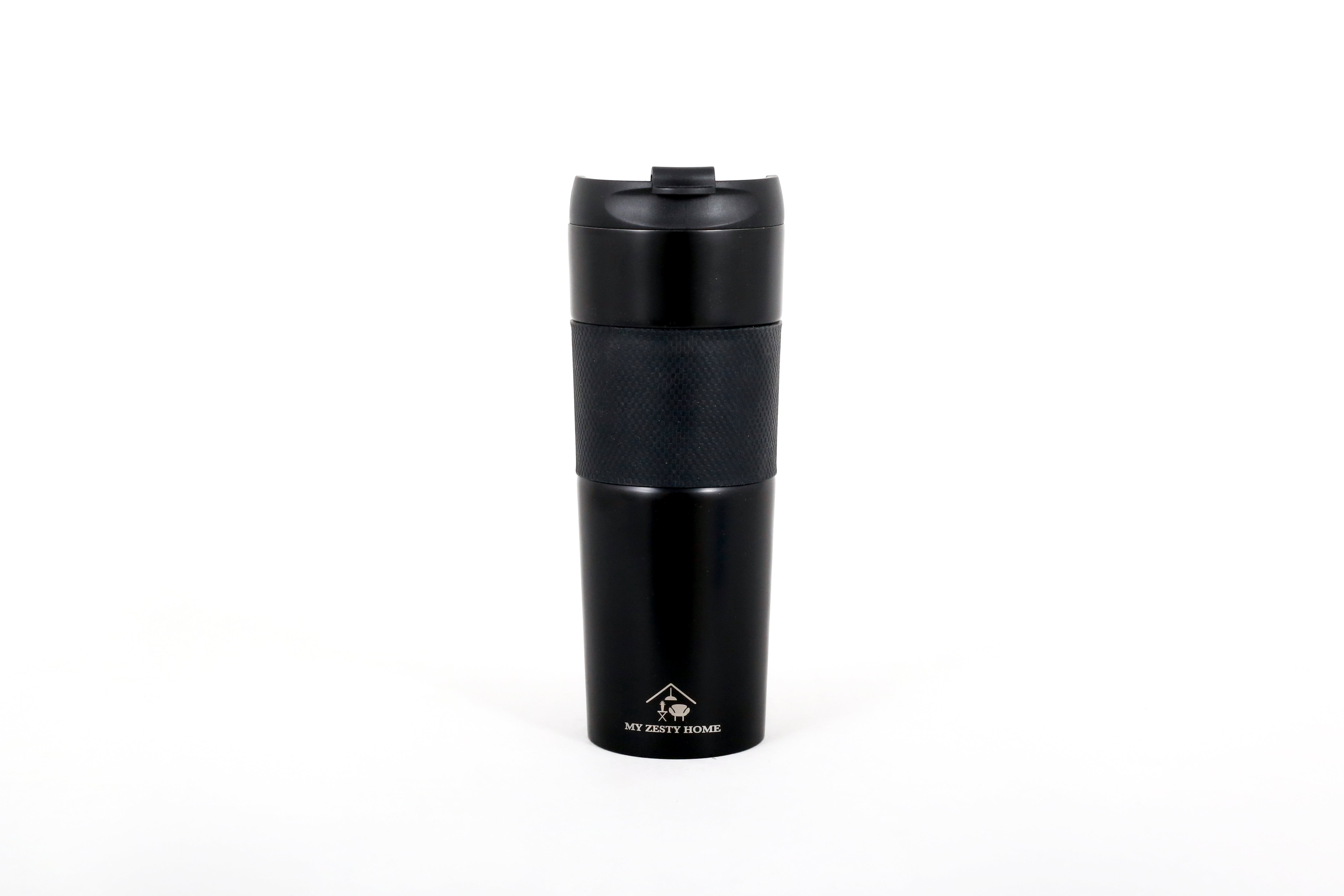 Travel French Press, Portable 15oz Stainless Steel Insulated Coffee Mug